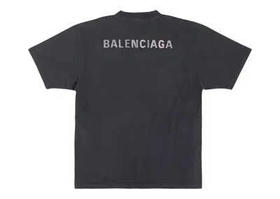 Pre-owned Balenciaga Women's  Back Large Fit T-shirt In Black