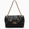 Balenciaga Women's  Bag, Monaco Chain Medium Model Flap Closure Chain Shoulder Strap Bb Logo On Front In Black