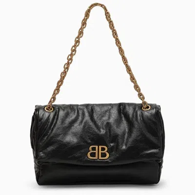 Balenciaga Women's  Bag, Monaco Chain Medium Model Flap Closure Chain Shoulder Strap Bb Logo On Front In Black