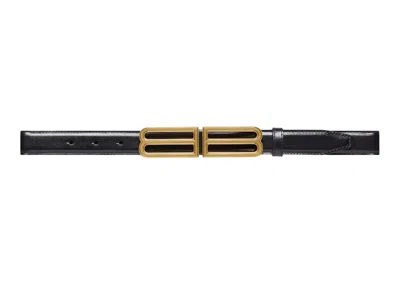 Pre-owned Balenciaga Women's  Bb Stretch Belt In Black