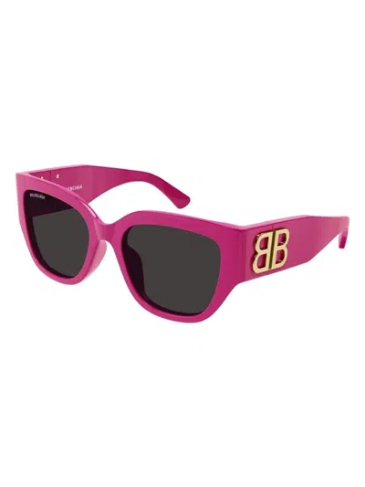 Balenciaga Grey Square Ladies Sunglasses Bb0323sk 005 55 In Pink
