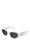 Balenciaga Bb Logo Acetate Cat-eye Sunglasses In White