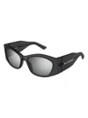 Balenciaga Occhiali Da Sole Signature Butterfly In Acetato Nero Donna In Black