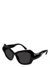 Balenciaga Palazzo Plastic Rectangle Sunglasses In Black