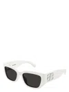 Balenciaga Bb Logo Acetate Cat-eye Sunglasses In White