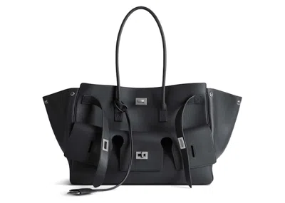 Pre-owned Balenciaga Women's  Bel Air Carry All Bag Medium In Black