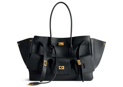 Pre-owned Balenciaga Women's  Bel Air Medium Carry All Bag In Black
