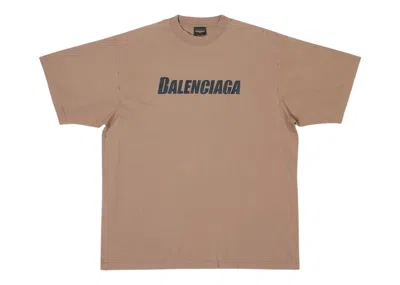 Pre-owned Balenciaga Women's  Caps Boxy Fit T-shirt In Grey In Gray