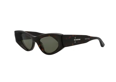 Pre-owned Balenciaga Women's  Cat Eye Sunglasses002) In Havana/green (bb0243s/30013524