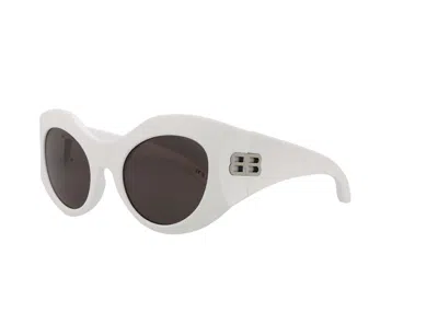 Pre-owned Balenciaga Women's  Cat Eye Sunglasses003) In White/grey (bb0256s/30013971 In Multi