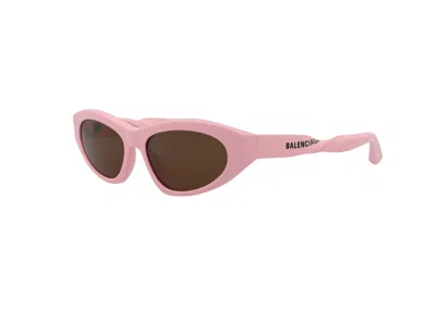 Pre-owned Balenciaga Women's  Cat Eye Sunglasses004) In Pink/brown (bb0207s/30011968