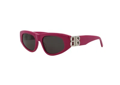 Pre-owned Balenciaga Women's  Cat Eye Sunglasses/30008868017) In Fuchsia/silver/grey (bb0095s