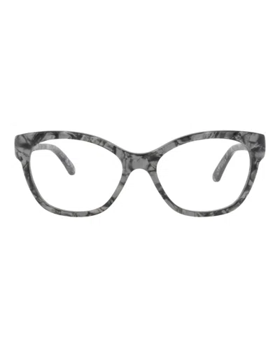 Pre-owned Balenciaga Women's  Cat Eyeframe Acetate Optical Frames In Grey Grey Transparent (bb0213o/30011974/00