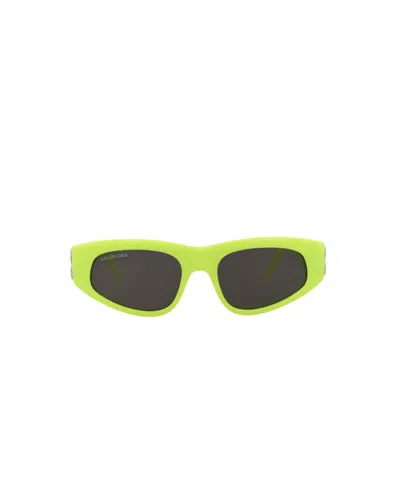 Pre-owned Balenciaga Women's  Cat Eyeframe Acetate Sunglasses/30008868007) In Yellow/silver/grey (bb0095s