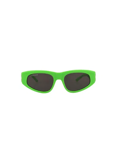 Pre-owned Balenciaga Women's  Cat Eyeframe Acetate Sunglasses/30008868009) In Green/silver/grey (bb0095s