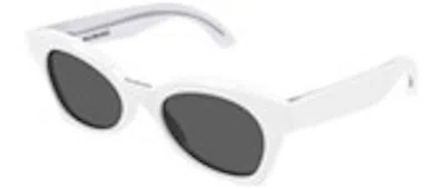 Pre-owned Balenciaga Women's  Cat Eyeframe Acetate Sunglasses/30013405005) In White/grey (bb0230s In Gray
