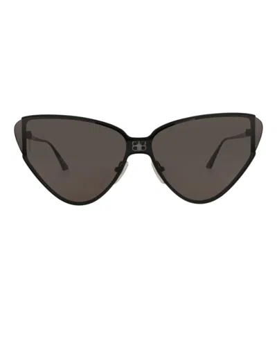 Pre-owned Balenciaga Women's  Cat Eyeframe Metal Sunglasses/30011959001) In Black/grey (bb0191s