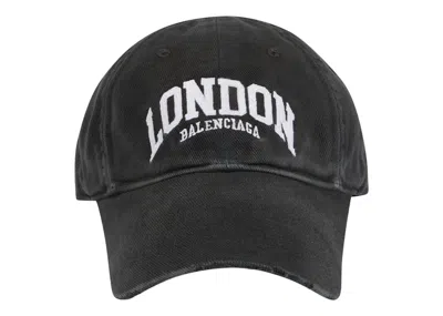 Pre-owned Balenciaga Women's  Cities London Cap In Faded Black