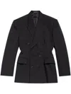 Balenciaga Wool Hourglass Jacket In 1000