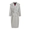 Balenciaga Double-breasted Belted Trench Coat In Brown