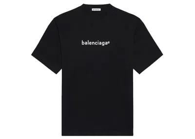 Pre-owned Balenciaga Women's  Copyright Large Fit T-shirt In Black
