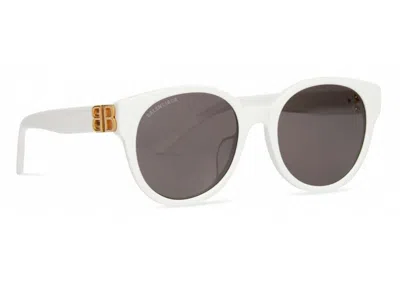 Pre-owned Balenciaga Women's  Dynasty Round Sunglasses In White