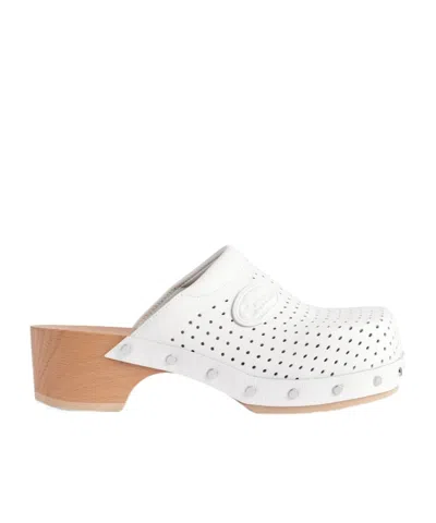 BALENCIAGA WOMEN'S BALENCIAGA I SCHOLL CLOG MULE IN WHITE