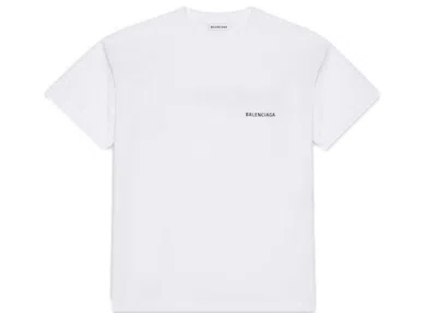 Pre-owned Balenciaga Women's  Large Fit T-shirt In White