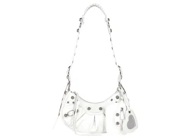 Pre-owned Balenciaga Women's  Le Cagole Shoulder Bag Xs In White