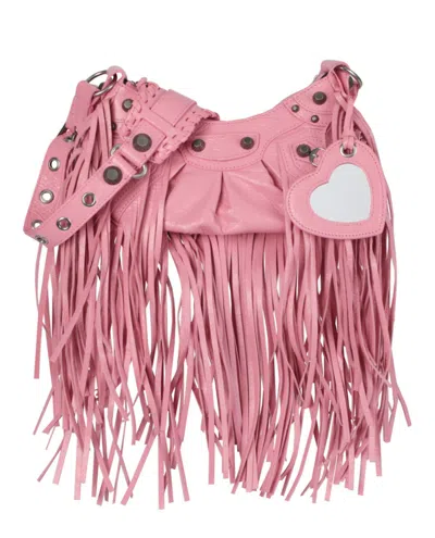 Pre-owned Balenciaga Women's  Le Cagole Xs Shoulder Bag In Pink