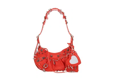 Pre-owned Balenciaga Women's  Le Cagole Xs Shoulder Bag In Tomato Red