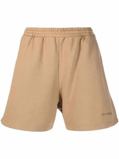 Pre-owned Balenciaga Women's  Logo Sweat Shorts In Camel