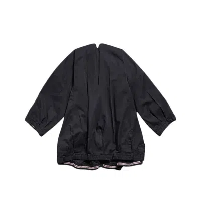 Pre-owned Balenciaga Women's  Long Sleeve Vareuse Dress In Navy Blue