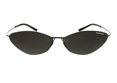 Pre-owned Balenciaga Women's  Malibu Round Sunglasses In Black (794297 T00491000)