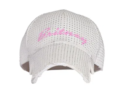 Pre-owned Balenciaga Women's  Music Britney Spears Series Cap In Dirty White/pink