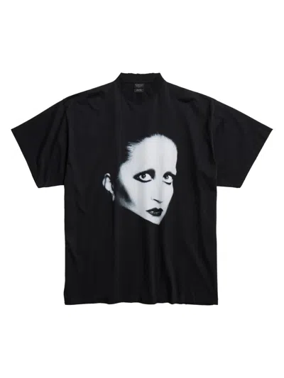 Balenciaga Women's  Music Mina Series Oversized T-shirt In Black