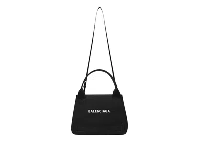 Pre-owned Balenciaga Women's  Navy Cabas Tote Bag Xs In Black