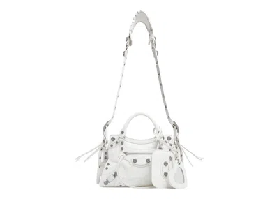 Pre-owned Balenciaga Women's  Neo Cagole Handbag Xs In White