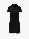 Balenciaga Wool Blend Mini Dress With Ribbed Texture In Multicolor