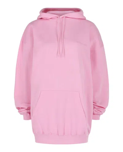 Pre-owned Balenciaga Women's  Oversized Logo Hoodie In Pink Pink