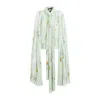 Balenciaga Cloak-inspired Floral Print Blouse In Green