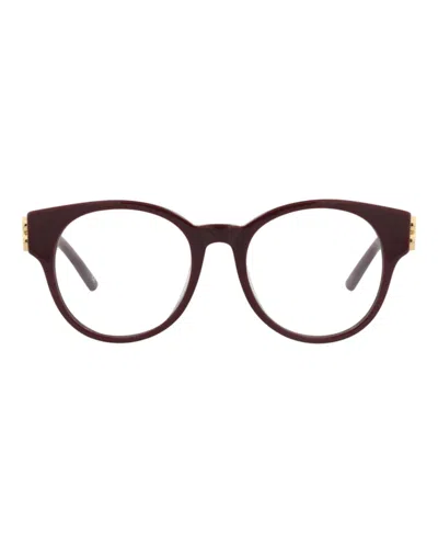 Pre-owned Balenciaga Women's  Roundframe Acetate Optical Frames In Violet Violet Transparent (bb0173o/30011315/