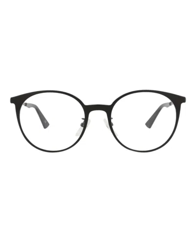 Pre-owned Balenciaga Women's  Roundframe Metal Optical Frames In Black Black Transparent (bb0084o/30008407/001)