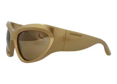 Pre-owned Balenciaga Women's  Shield Sunglasses004) In Gold/brown (bb0228s/30013403