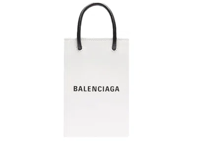 Pre-owned Balenciaga Women's  Shopping Phone Holder In White