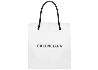 Pre-owned Balenciaga Women's  Shopping Tote Bag Xx Small In White