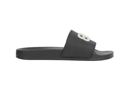 Pre-owned Balenciaga Women's  Slides Glow Sneakers In Black/glow (w)