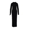 Balenciaga Spiral Knitted Maxi Dress In Black