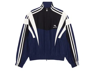 Pre-owned Balenciaga Women's  Sporty B Tracksuit Jacket In Indigo/black/white