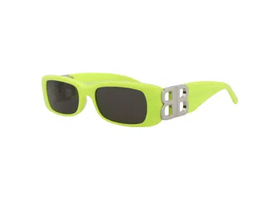 Pre-owned Balenciaga Women's  Square Rectangle Sunglasses/30008871008) In Yellow/silver/grey (bb0096s In Multi
